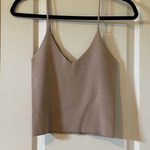 American Threads Sweater Crop Tank